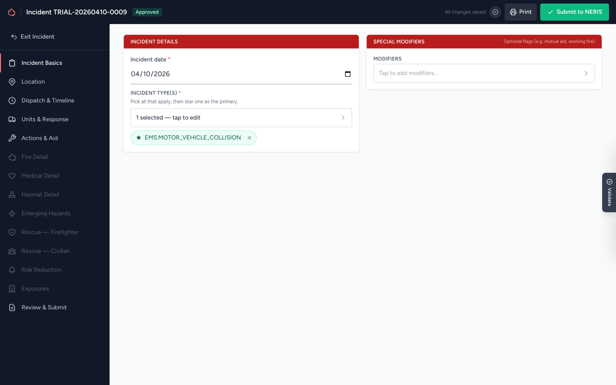 Fire Incidents (NERIS) screenshot
