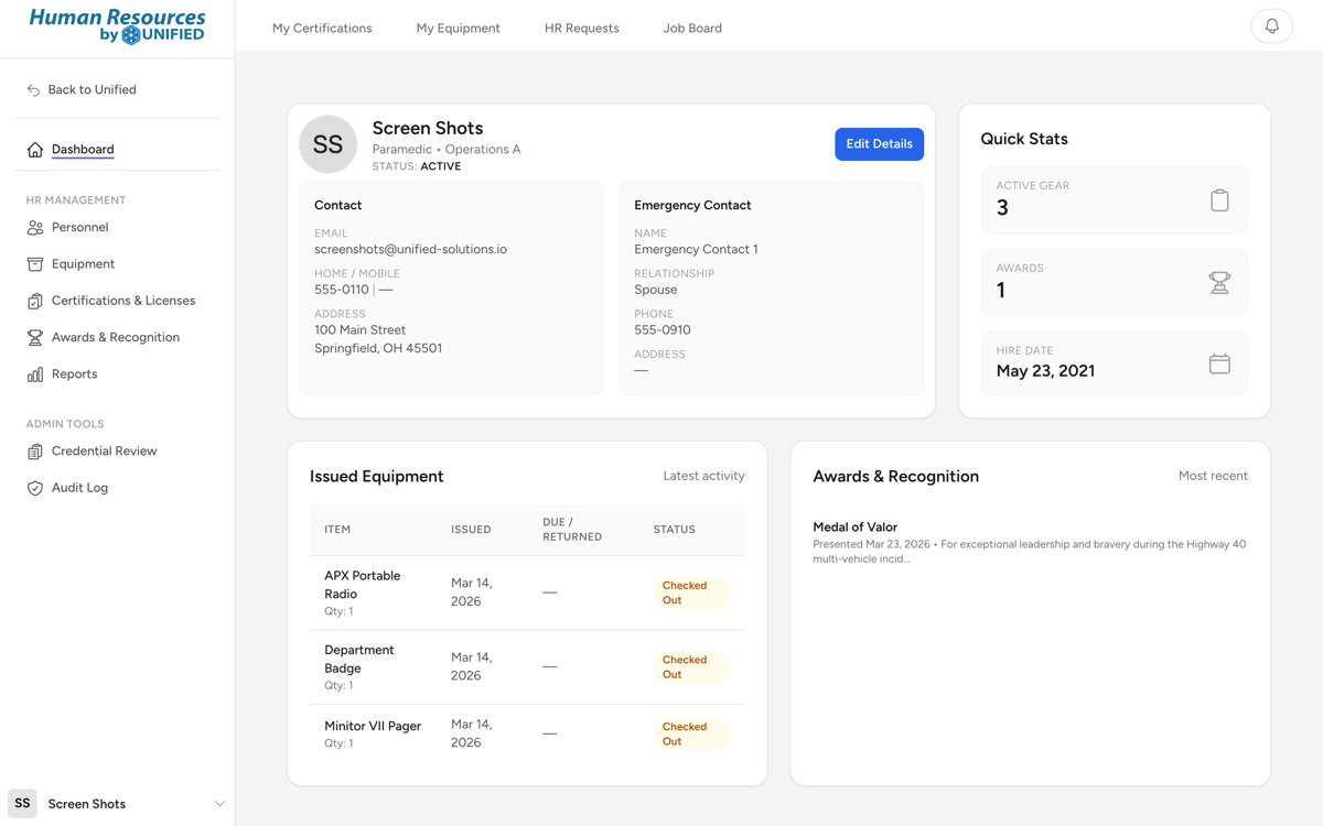 Human Resources screenshot